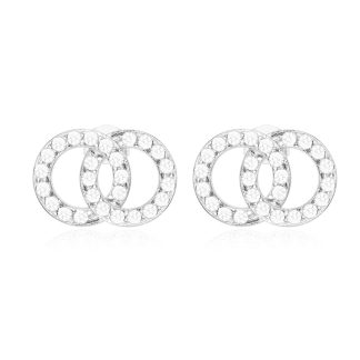 Forever Earrings/18K White Gold & Cubic Zirconia