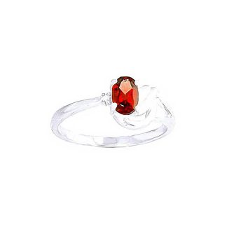 Garnet & Diamond Carina Abstract Ring in 9ct White Gold