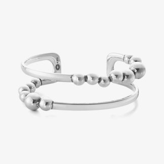 Georg Jensen Moonlight Grapes Sterling Silver Bead Open Bangle 20000659000M(MED)