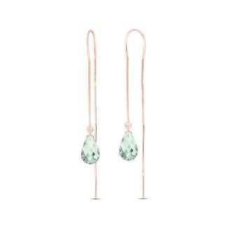 Green Amethyst Joanne Dimensional Earrings in 9ct Rose Gold