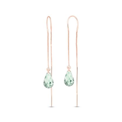 Green Amethyst Joanne Dimensional Earrings in 9ct Rose Gold