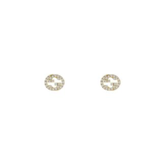 Gucci Interlocking 18ct Yellow Gold 0.38ct Diamond Stud Earrings