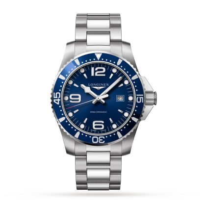 HydroConquest 44mm Stainless Steel Mens Watch - Blue