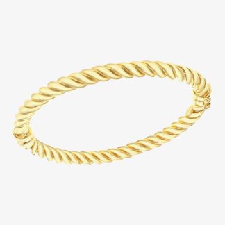 LUXE Silver Gold Plated Twisted Bangle 8.92.0552