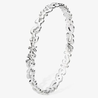 Lucy Quartermaine Silver Thin Splash Bangle SBG3