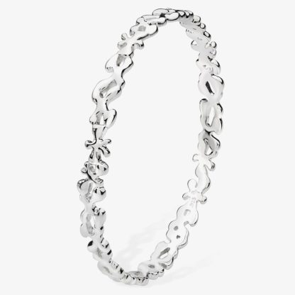 Lucy Quartermaine Silver Thin Splash Bangle SBG3