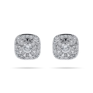 Masquerade 18ct White Gold 0.61cttw Diamond Stud Earrings