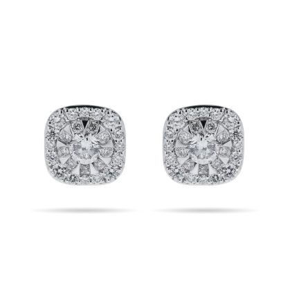 Masquerade 18ct White Gold 0.61cttw Diamond Stud Earrings