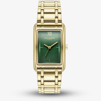 Olivia Burton Classic Grove Gold Plated Green Dial Bracelet Watch 24000195