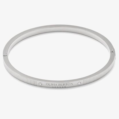 Olivia Burton Classic Linear Silver Bangle 24100013