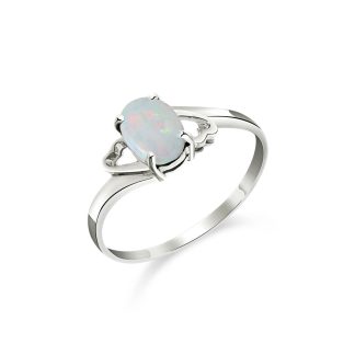 Opal Ariel Desire Ring in 9ct White Gold