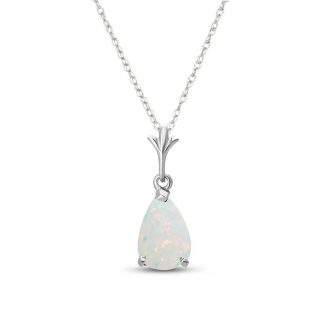 Opal Katrina Belle Pendant Necklace in 9ct White Gold