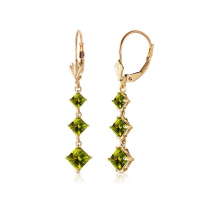 Peridot Anya Trio Drop Earrings in 9ct Gold