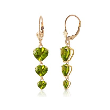 Peridot Clarissa Trio Drop Earrings in 9ct Gold