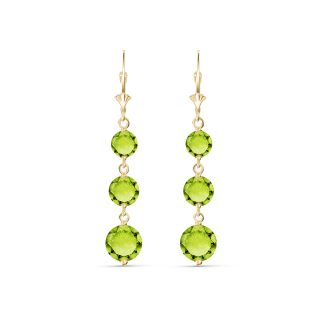 Peridot Danna Trio Drop Earrings in 9ct Gold