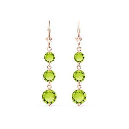 Peridot Danna Trio Drop Earrings in 9ct Rose Gold