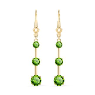 Peridot Ida Trio Drop Earrings in 9ct Gold