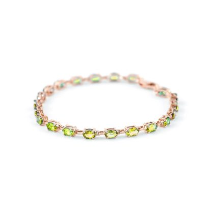 Peridot Stella Infinite Tennis Bracelet in 9ct Rose Gold