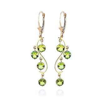 Peridot Willow Dream Catcher Earrings in 9ct Gold