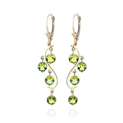 Peridot Willow Dream Catcher Earrings in 9ct Gold