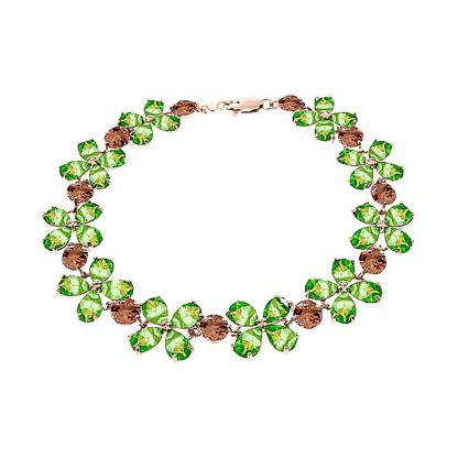 Peridot & Citrine Mariah Signature Blossom Bracelet in 9ct Rose Gold