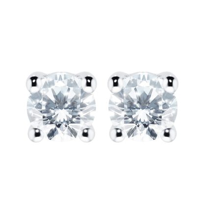 Platinum 0.50ct Diamond Solitaire Stud Earrings