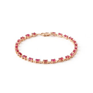 Ruby Stella Infinite Tennis Bracelet in 9ct Rose Gold