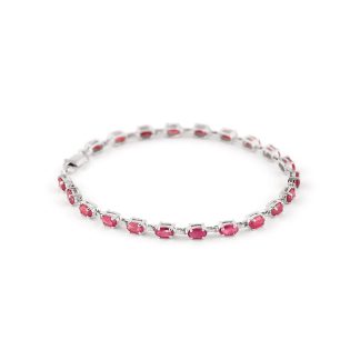 Ruby Stella Infinite Tennis Bracelet in 9ct White Gold