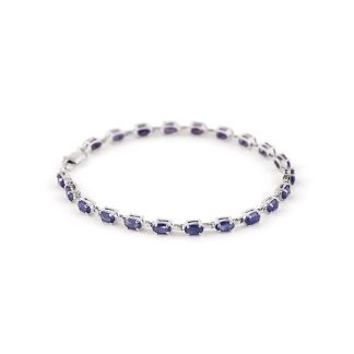 Sapphire Stella Infinite Tennis Bracelet in 9ct White Gold