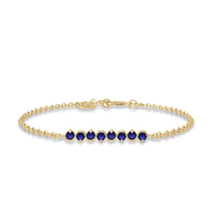 Sapphire Zinnia Interwoven Bracelet in 9ct Gold