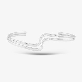 Silver Wave Open Ended Bangle GK-B480