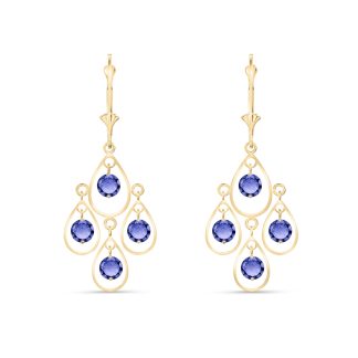 Tanzanite Celine Chandelier Earrings in 9ct Gold