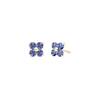 Tanzanite Eden Stud Earrings in 9ct Gold