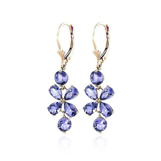 Tanzanite Mariah Signature Blossom Earrings in 9ct Gold