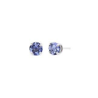 Tanzanite Novara Stud Earrings in 9ct White Gold