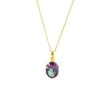 The Universe Necklace/18k Yellow Gold Vermeil & Mystic Topaz