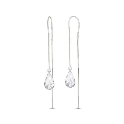 White Topaz Joanne Dimensional Earrings in 9ct White Gold