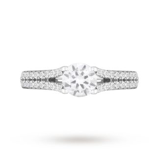 18ct White Gold 1.00cttw Brilliant Cut Diamond Ring - Ring Size P