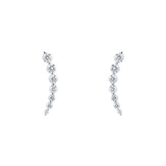 18ct White Gold 1.22ct Diamond Drop Earrings