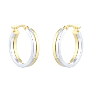 18ct White & Yellow Gold Earrings