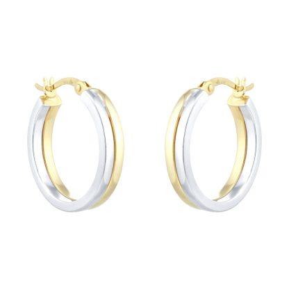 18ct White & Yellow Gold Earrings