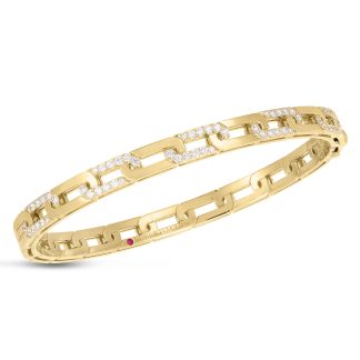 18ct Yellow Gold Navarra 0.75ct Diamond Bangle