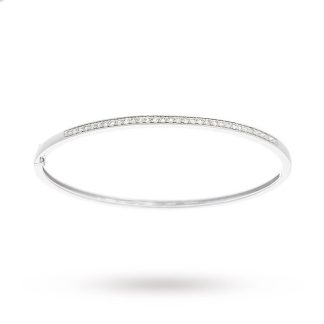 9ct White Gold 0.50ct Diamond Bangle