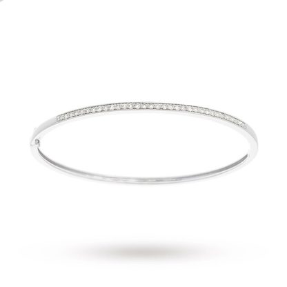 9ct White Gold 0.50ct Diamond Bangle