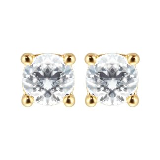 9ct Yellow Gold 0.40ct Goldsmiths Brightest Diamond 4 Claw Stud Earrings