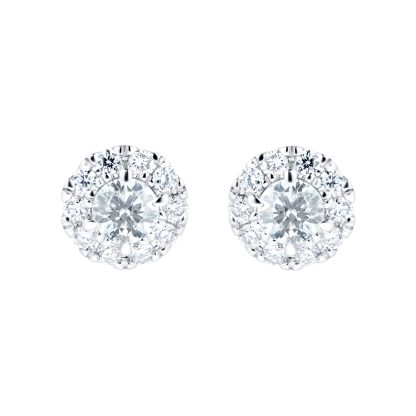 Amelia 18ct White Gold 0.60cttw Diamond Stud Earrings