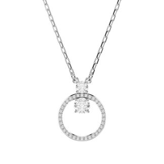 Constella Silver Coloured Cubic Zirconia Pendant Necklace