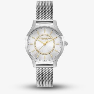 Olivia Burton Classic Wonderlust Crystal Mesh Watch 24000212