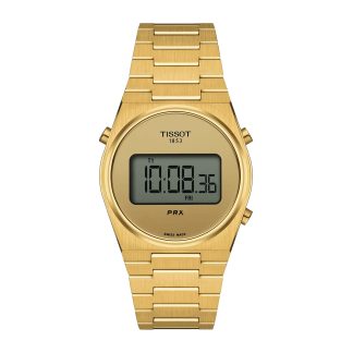 PRX Digital 35mm Unisex Watch Black PVD Yellow Gold