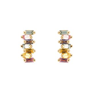 Zoe 18ct Yellow Gold Pastel Sapphire Stud Earrings